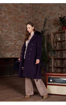 Зимове пальто з хутром, модель Моніка