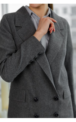 Пoлупальто сірого кольору 20-187Л-761