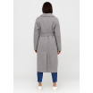 Классическое серое пальто на запах, модель Моника
