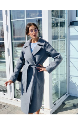 Утеплённое пальто на запах, модель Моника