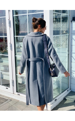 Утеплённое пальто на запах, модель Моника