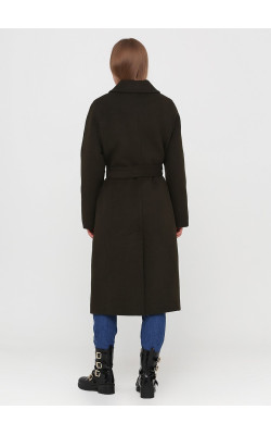 Базове пальто прямого крою кольору хакі,мод Моніка