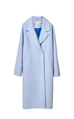 Пальто прямого крою, моделі Хейлі, блакитне