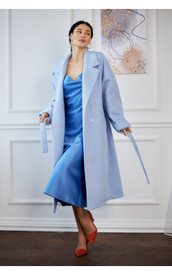 Пальто прямого крою, моделі Хейлі, блакитне