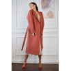 Пальто прямого крою  теракотове.