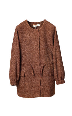 Пальто жіноче укорочене коричневого кольору