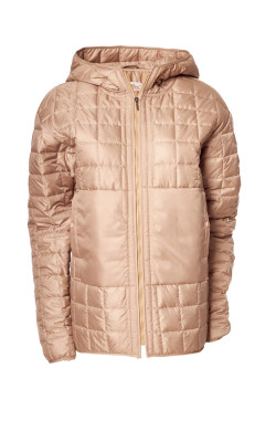 Куртка стьобана світло-бежевого кольору