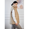 Жилетка стьобана світло-бежевого кольору