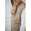 Жилетка стьобана світло-бежевого кольору