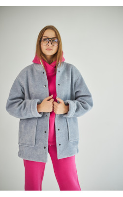 Бомбер сірого кольору