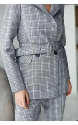 Сірий жакет в клітку 30-234-797-128