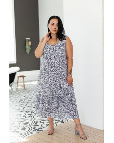 Шифонова сукня з рюшами 30-262-839