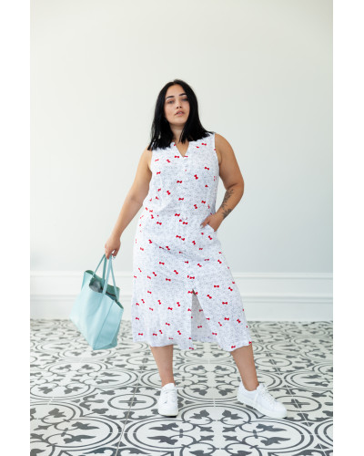 Платье с принтом бантик 30-272-505