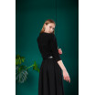 Лаконічне чорне плаття з защипами 30-315-958