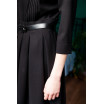Лаконічне чорне плаття з защипами 30-315-958
