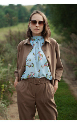 Базові штани світло-коричневого кольору 30-375