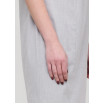 Сіра сукня середньої довжини з коротким рукавом