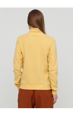 Базовый гольф желтого цвета в мелкий рубчик