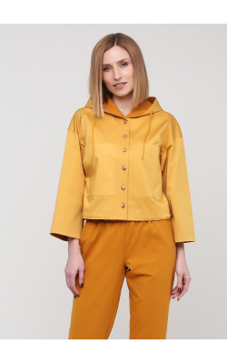 Жакет-куртка бурштинового кольору на удзиках
