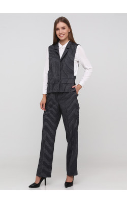 Класичні сірі штани в смужку зі стрілками