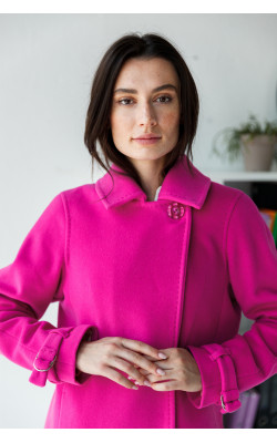 Пальто с голубым воротником 77-1101