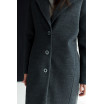 Темно-серое базовое пальто 77-1108