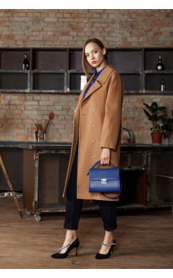Бежевое пальто с утеплителем 77-1117__U 684