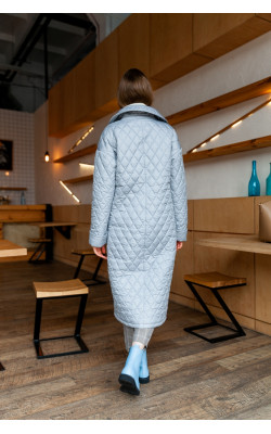 Стёганое пальто  цвета олова 77-1132/У-759-128-6