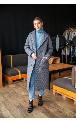 Стьобане пальто мокрий асфальт 77-1132/У-759-128-6