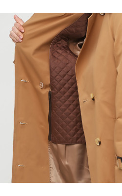 Базовый тренч кэмел утепленный жилетом