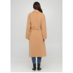 Утеплене бежеве пальто з кашеміром, модель Хейлі