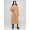 Бежевое утепленое пальто, модель Хейли
