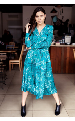 Платье-халат растительный принт 77-264