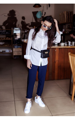 Белая базовая рубашка 77-268