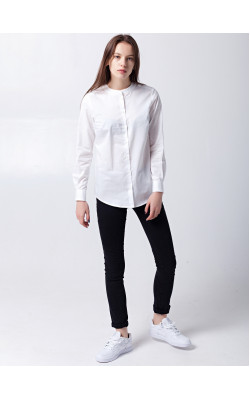 Рубашка с воротником стойка