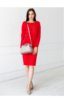 Платье футляр красного цвета