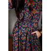 Темно-синя сукня в принт 77-351-646