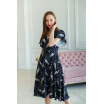 Сукня з принтом лелека ліф на запах 77-357-705