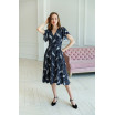 Сукня з принтом лелека ліф на запах 77-357-705