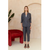 Льняной костюм в тёмно-сером цвете 77-363-788