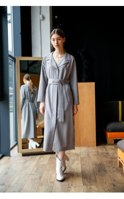 Серое платье 77-380-752