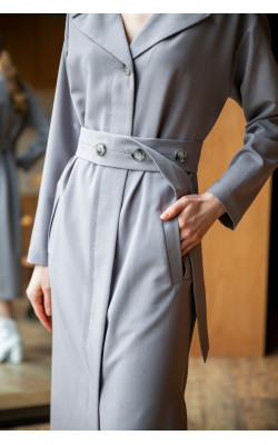 Серое платье 77-380-752