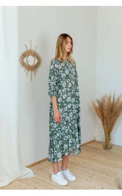 Платье трапеция с воланом 77-400-780