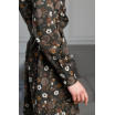 Сукня кольору хакі в квітковий принт 77-401-775