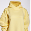 Трикотажне жіноче худі жовтого кольору з капюшоном