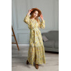 Довге жовте плаття в принт 77-406-781