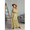 Довге жовте плаття в принт 77-406-781