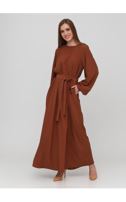 Шикарне плаття максі рудого кольору