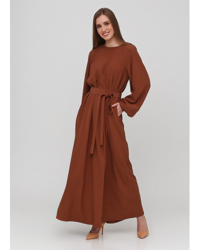 Шикарне плаття максі рудого кольору
