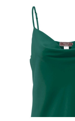 Атласна сукня комбінація темно-зеленого кольору